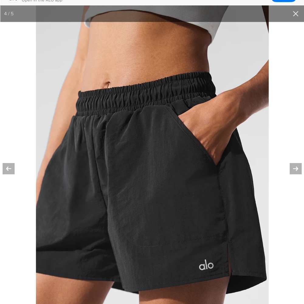 ALO Yoga Women's Charcoal Athletic Shorts (PRICEDROP)